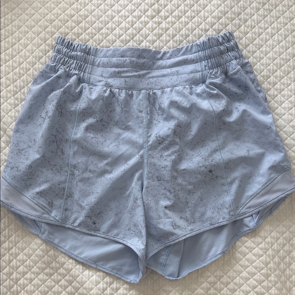 lululemon athletica Light Blue Speckled Running Shorts